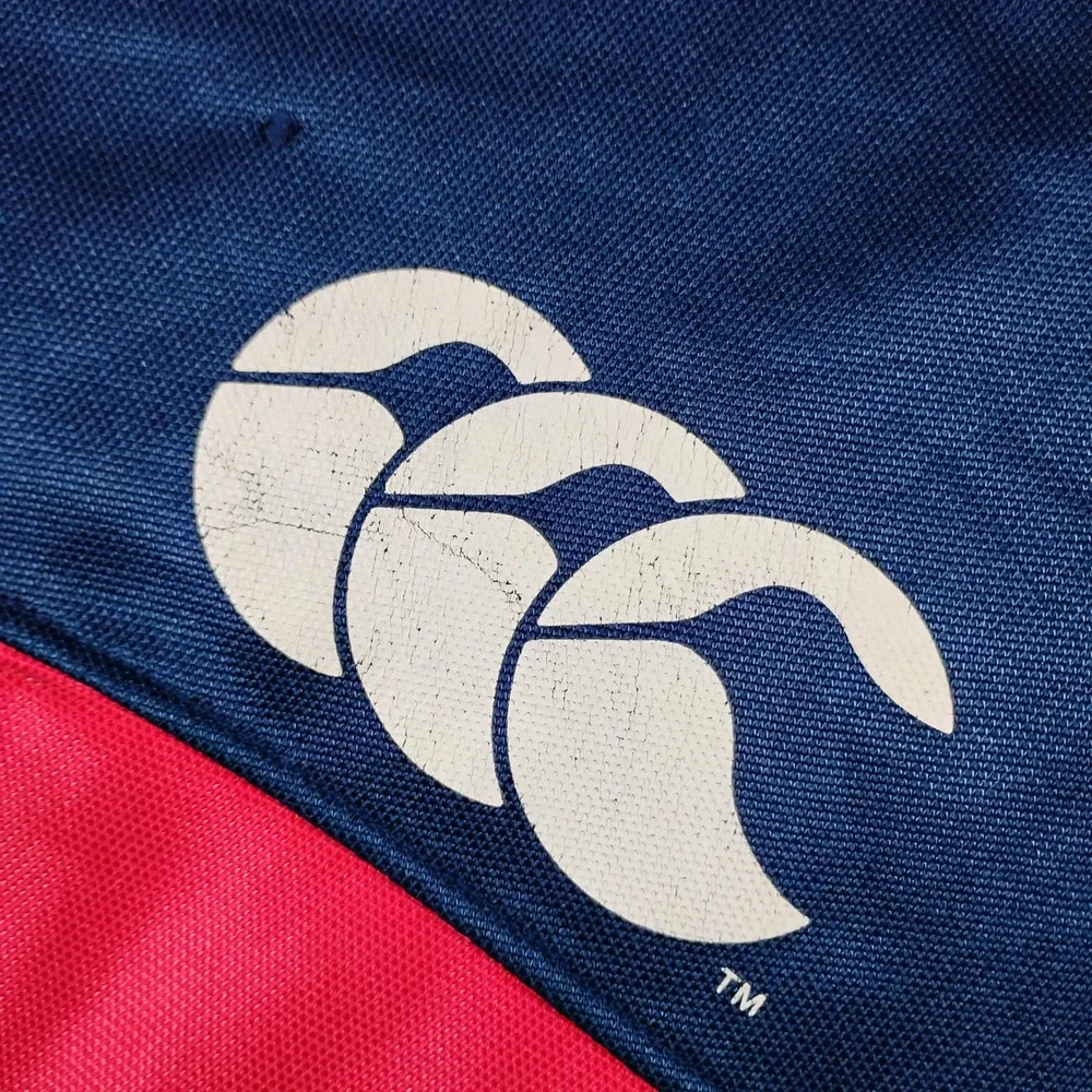 Canterbury of New Zealand Vintage Track Jacket Men's L Navy Blue Red Color block